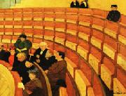 Felix Vallotton The Third Gallery at the Theatre du Chatelet oil painting on canvas